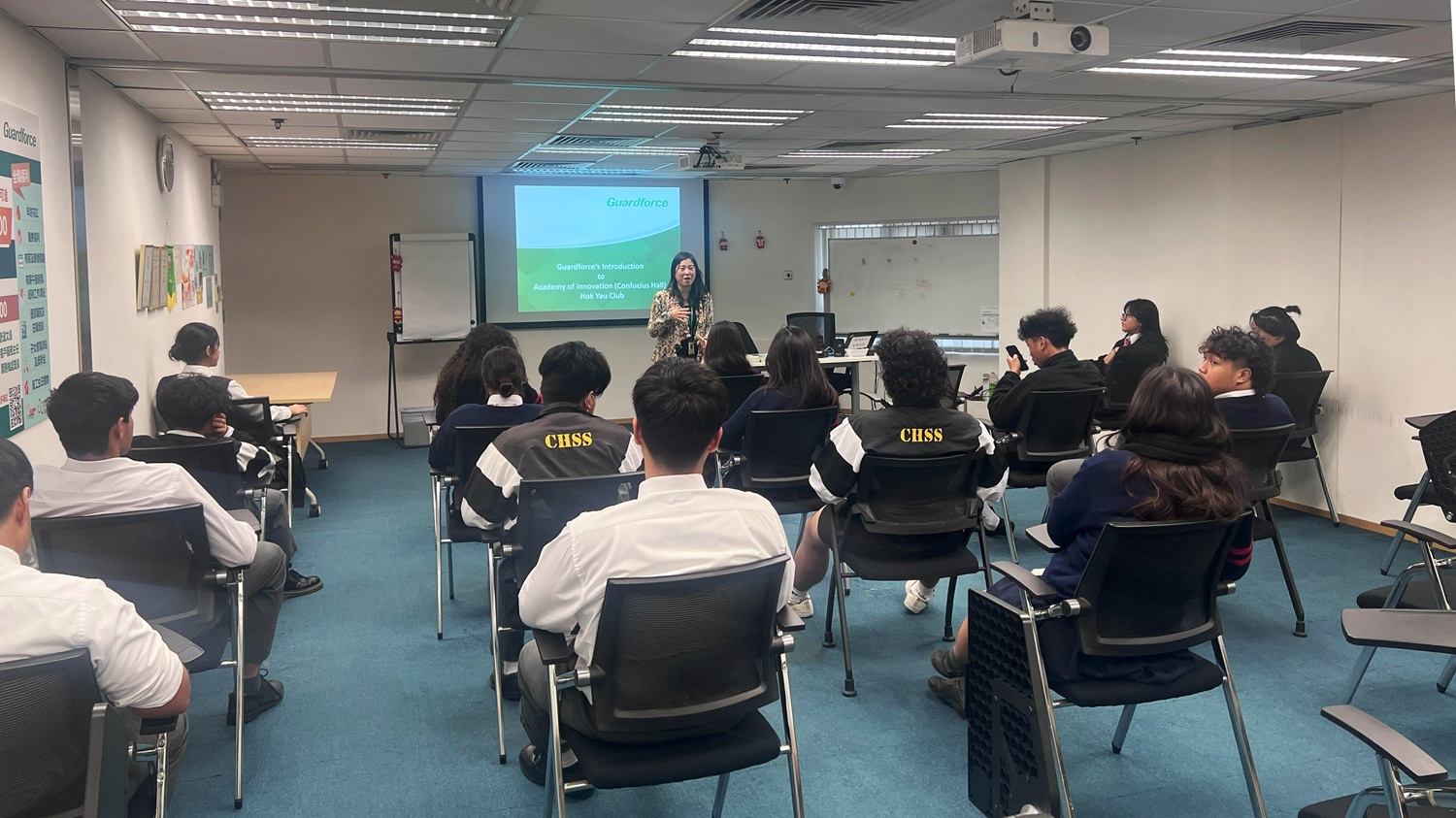 Guardforce Tour - Hok Yau Club  (Confucius Hall Secondary School) - Introduction speech